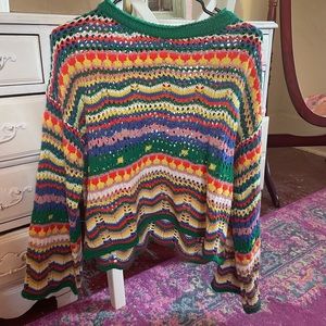 Beginning Boutique Rainbow Sweater size S/M
